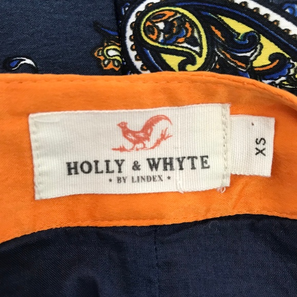 Holly and Whyte by Lindex Navy Paisley Skirt XS - Picture 6 of 8